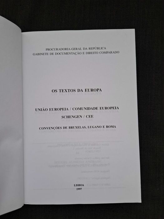 Livro "Os Textos da Europa"