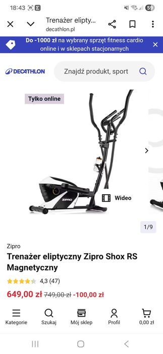 Orbitrek magnetyczny  Zipro Shox RS