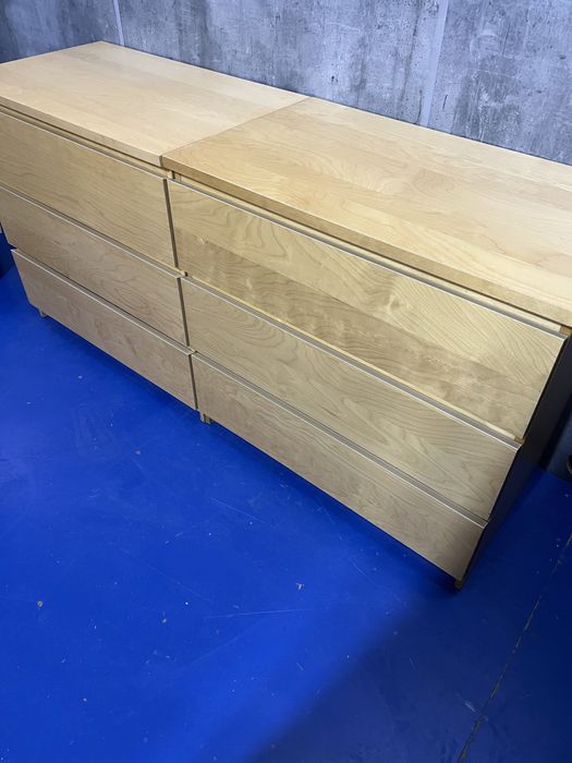 2x komoda malm 3 szuflady 160/80/48 + dostawa warszawa