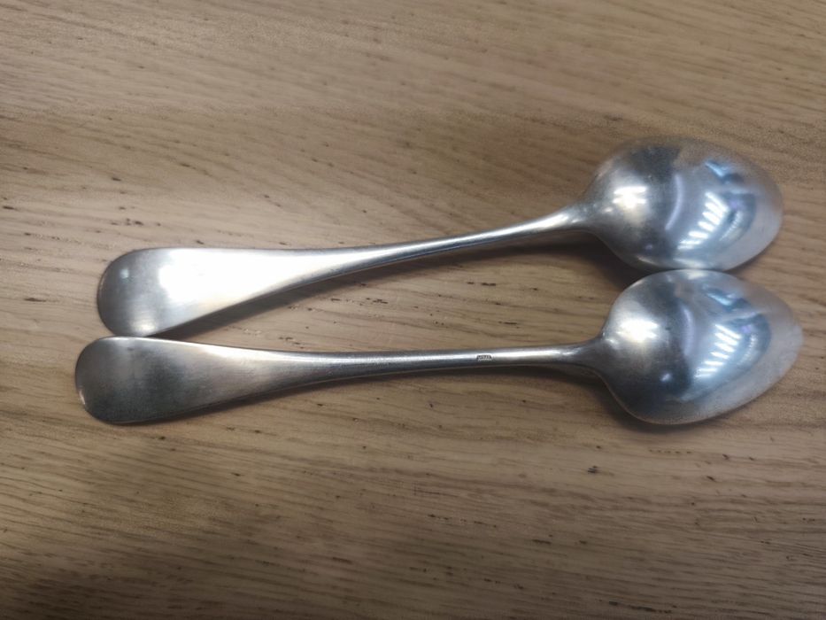 Colheres de prata macissa 87.5% - Prata Russa