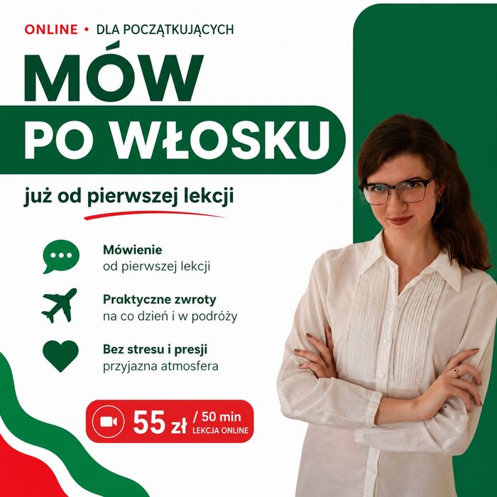 Włoski korepetycje - szybkie efekty, mówienie od pierwszej lekcji, intensywny kurs dla początkujących