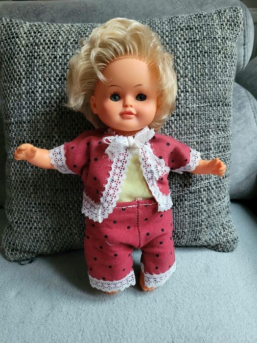 Śliczna  lalka blondynka 3m sygnatura  29cm