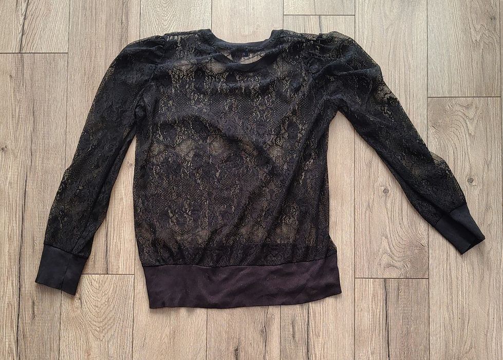 Koronkowa bluzka damska czarna M
