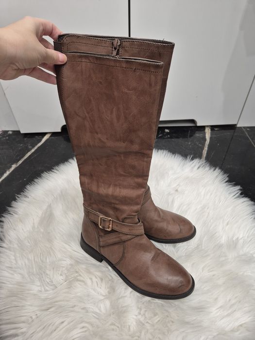 Kozaki zimowe brązowe nowe casual basic 38