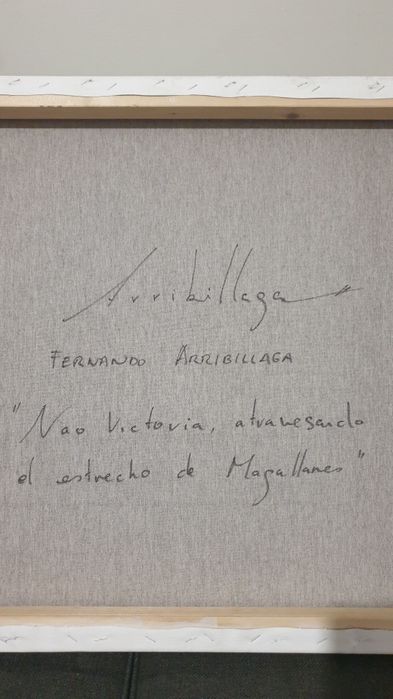 Pintura do artista Fernando Arribillaga "Nau Victória ..