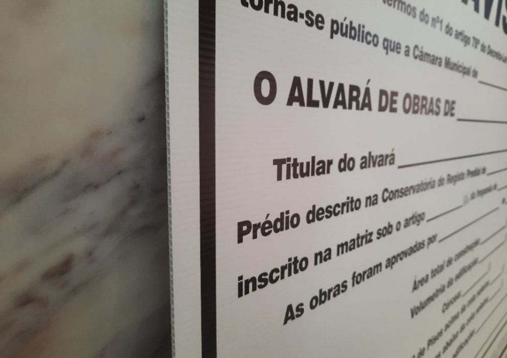 Aviso - Alvará de obras