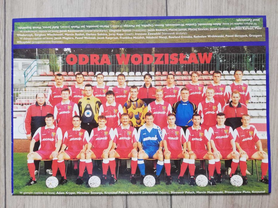 Rozkładany folder drużyn ekstraklasy - sezon 1998/99