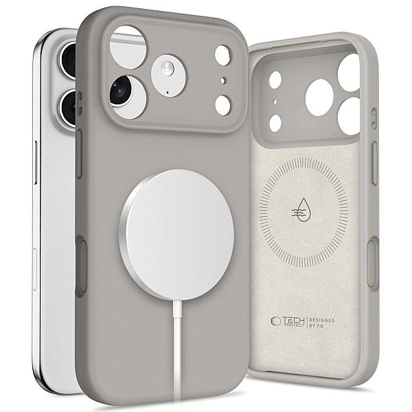 Tech-Protect Silicone Magsafe Iphone 17 Pro Max Stone Grey