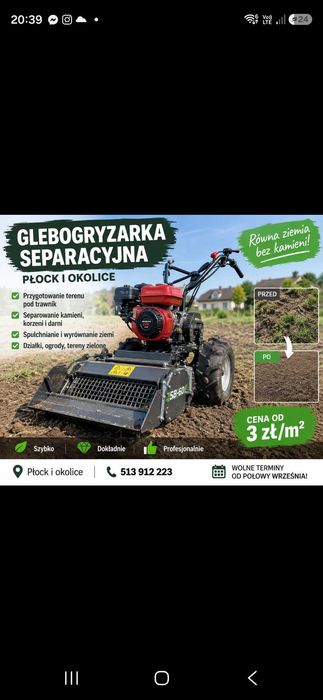 lebogryzarka separacyjna | Trawniki z rolki | Usługi ogrodowe – Płock okolice
