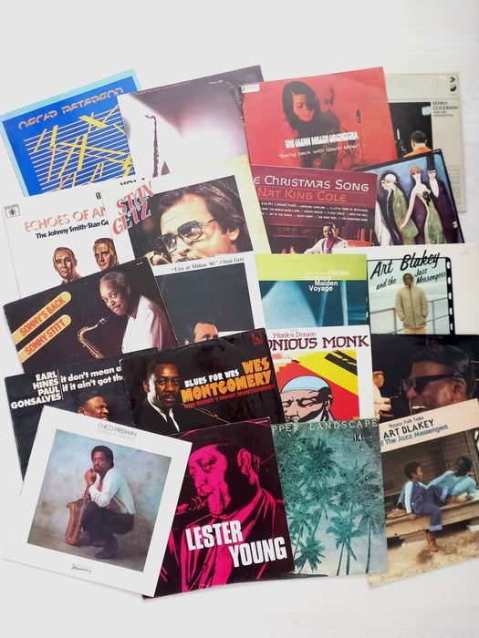 Lote 20 LPs jazz Art Blackey  Herbie S. Rollins S. Stitt Oscar Peters