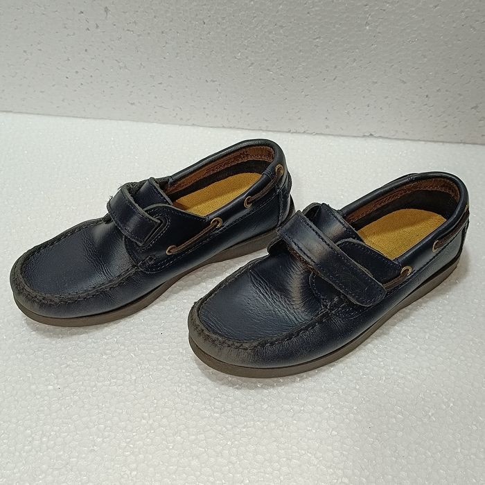 Sapatos em Pele Azul Marca Fute Criança Tamanho 33