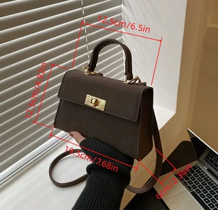 Міні сумка через плече коричнева сумочка клатч