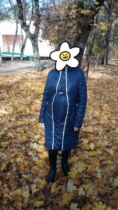 Продам зимовий пуховик для вагітних