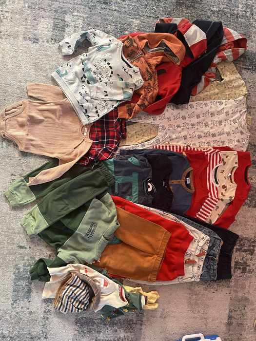 paczka 23szt. ubranek PAKA dla chłopca 98 ubranka spodnie bluzki