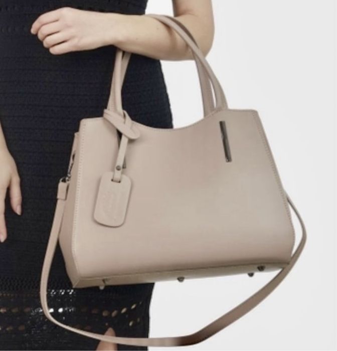 Сумка коричнева шкіряна Сумка шоколад кожаная Графит Италия