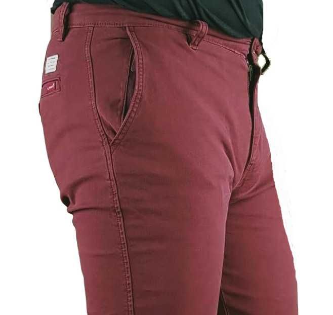 Męskie spodnie Levi's -XX Chino Slim Taper Stretch bordo Levis W34/L34