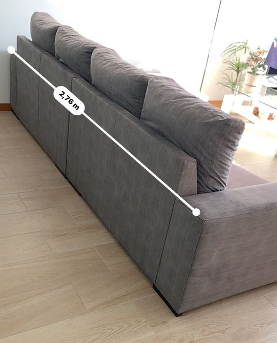 Oportunidade! Sofá 3 lugares + chaise longue