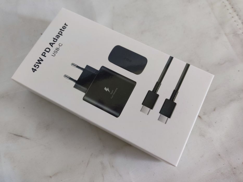 ZESTAW Szybka ŁADOWARKA Sieciowa Zasilacz PD 45W + KABEL USB-C Samsung