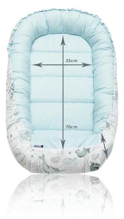 Kokon niemowlęcy Medi Partners Babynest Ocean – zielony
