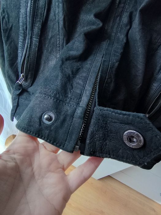 Kurtka M Suit męska skórzana czarna skóra jagnięca