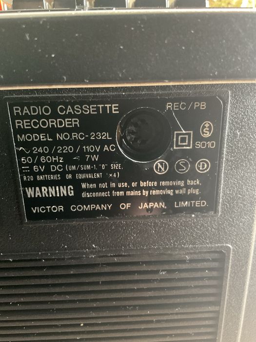 Radiomagnetofon JVC