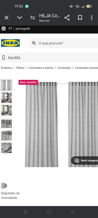 Cortinados Hilja/ Suporte papel mesa, IKEA. NOVOS
