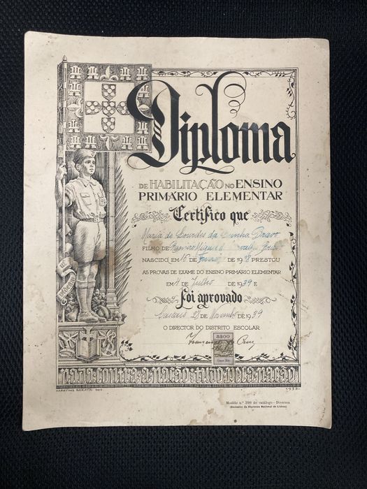 Diploma Ensino Primário 1939