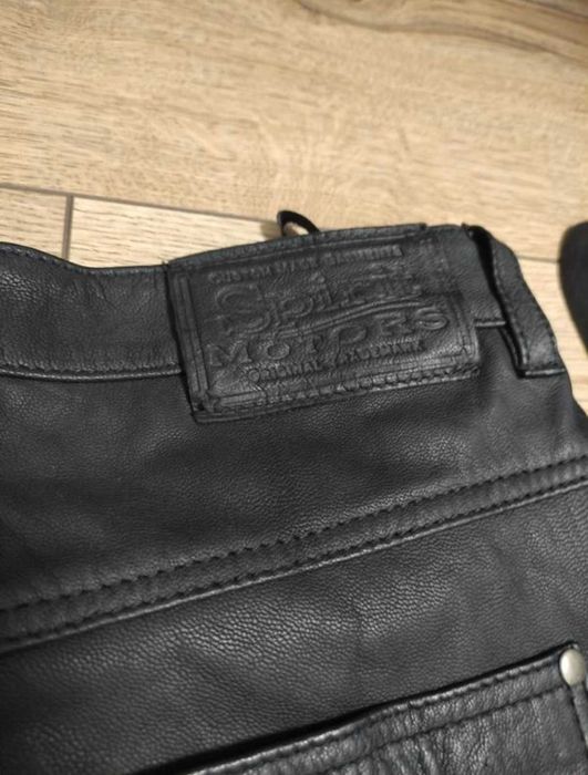 Spirit motors р 31 мото штани шкіряні чоловічі байкерські чорні джинси