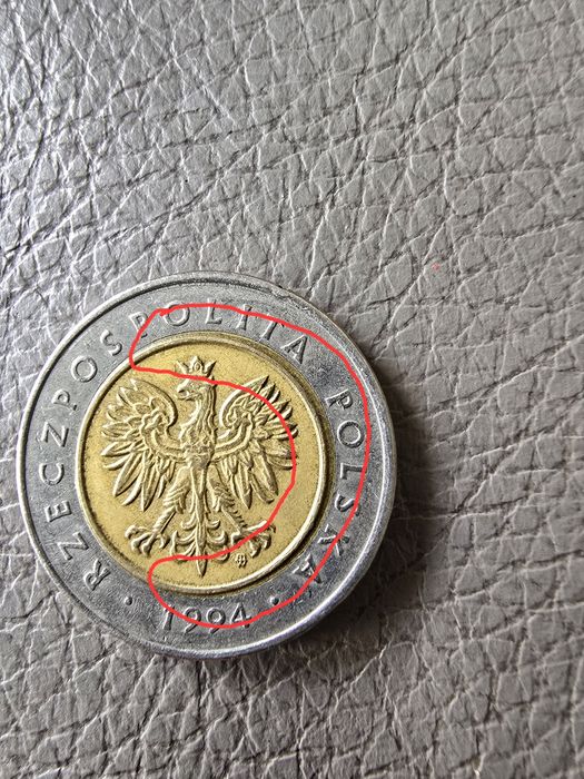 Destrukt moneta 5 złotych 1994