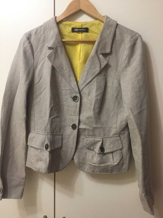 женский льяной пиджак