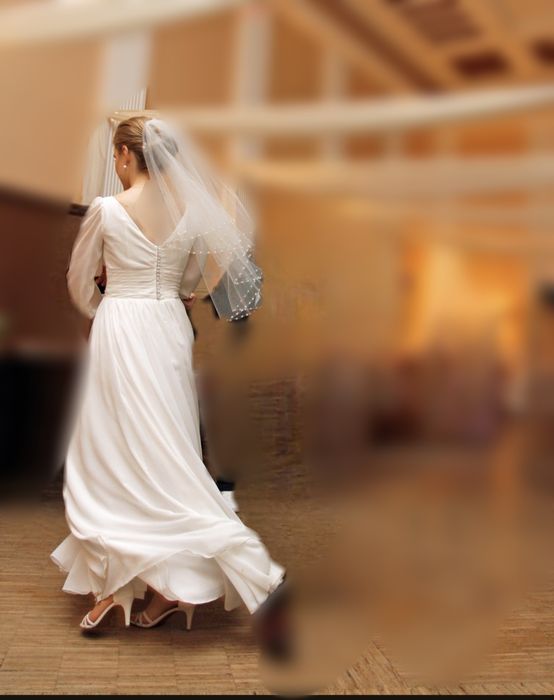 Muślinowa suknia ślubna