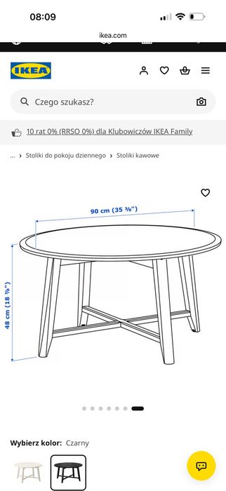 Stolik kawowy KRAGSTA ikea