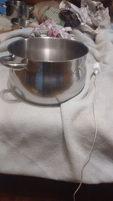 panela de aço inoxidável com tampa