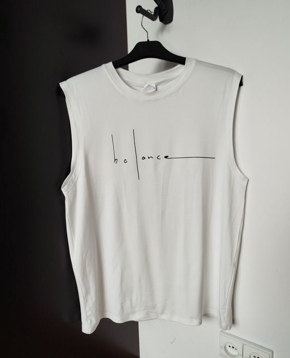 Męski t-shirt bez rękawów M / Nowy