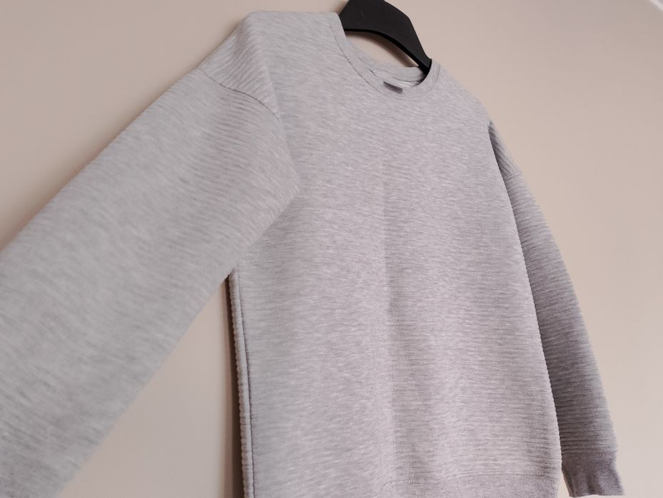 Szara bluza damska Sinsay XS boxy crewneck