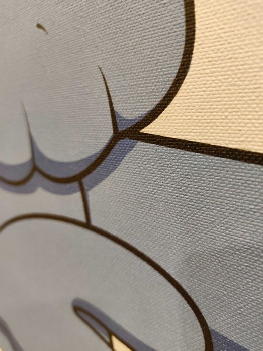 KURF (HOT DOG) 2008 do artista KAWS  1m x 1m.