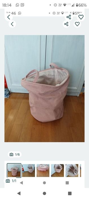 Kosz materialowy składany
