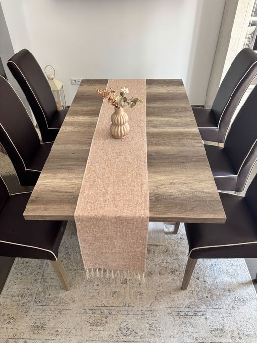 Conjunto de 6 cadeiras - Madeira e Couro Sintético (também à unidade)