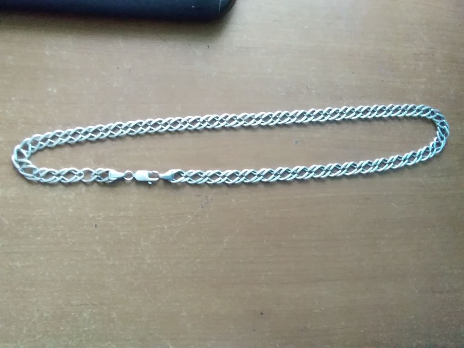 Łańcuch srebrny męski.