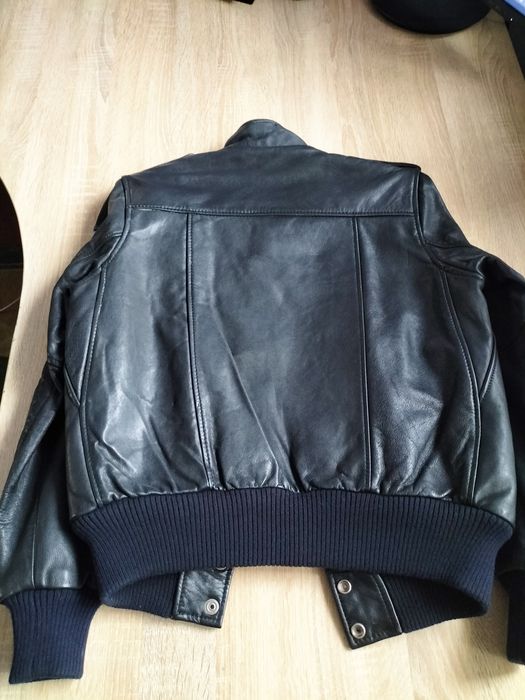 Шкіряна куртка ECHTES LEDER мото косуха пілот бомпер