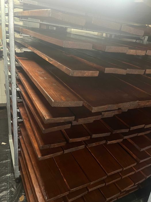 Deski Zewnętrzne Tarasowe Ciemny Brąz Impregnowane Gotowe do MontażuFV