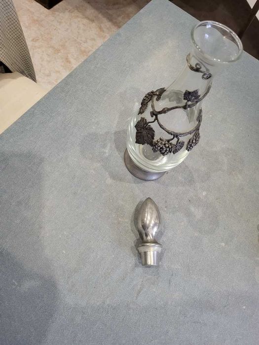 Garrafa em Cristal e Estanho Artimex