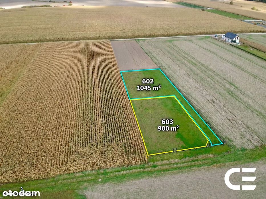 Bystre | 2 działki budowlane | 1046 m² i 900 m²