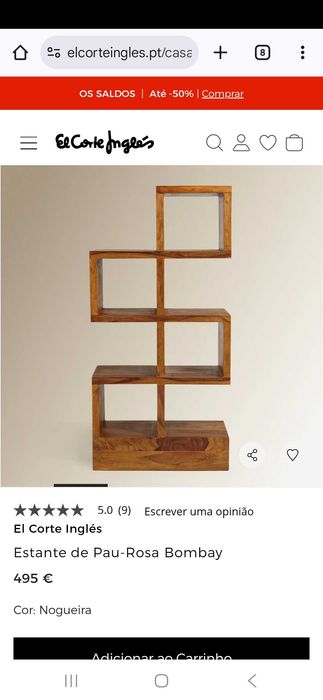 Estante madeira do corte inglês