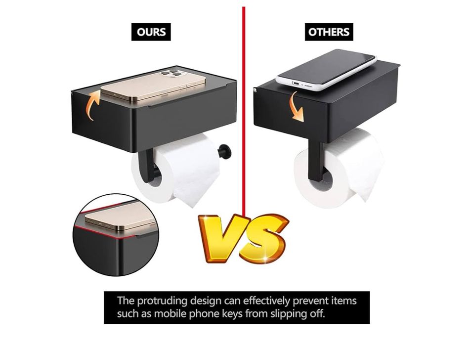 тримач для туалетного паперу з полицею.