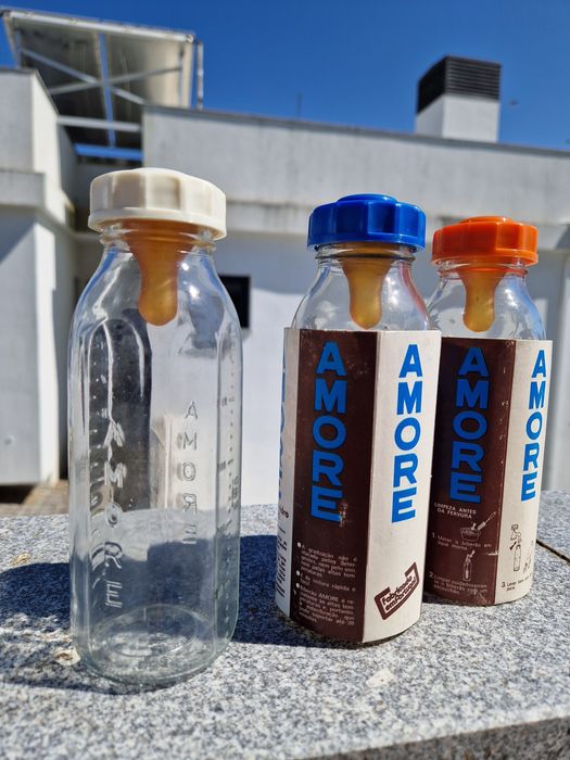 Biberon vidro antigo português