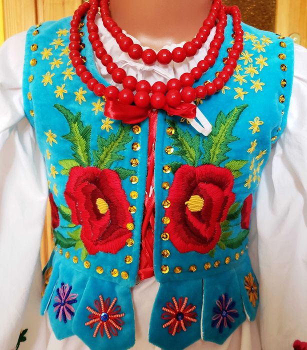 Gorset krakowski ręcznie haftowany