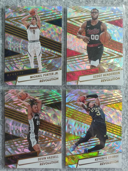 4 karty NBA 2024-25 Revolution Fractal Porter Henderson Vassell George