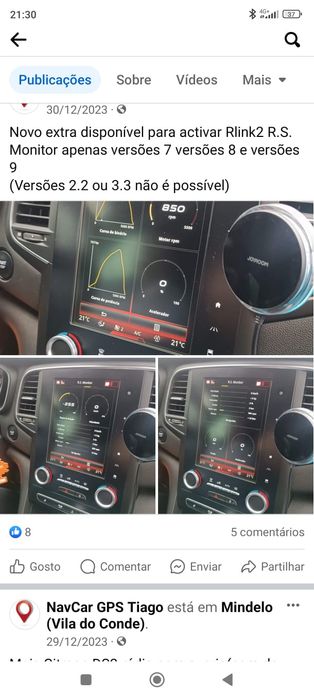 Mapas 2026 RLINK2 Renault Megane Scenic Kadjar Talisman +Android Auto