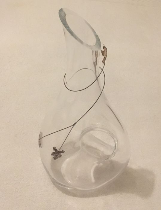 Decanter em cristal com apliques em prata426077693140029444